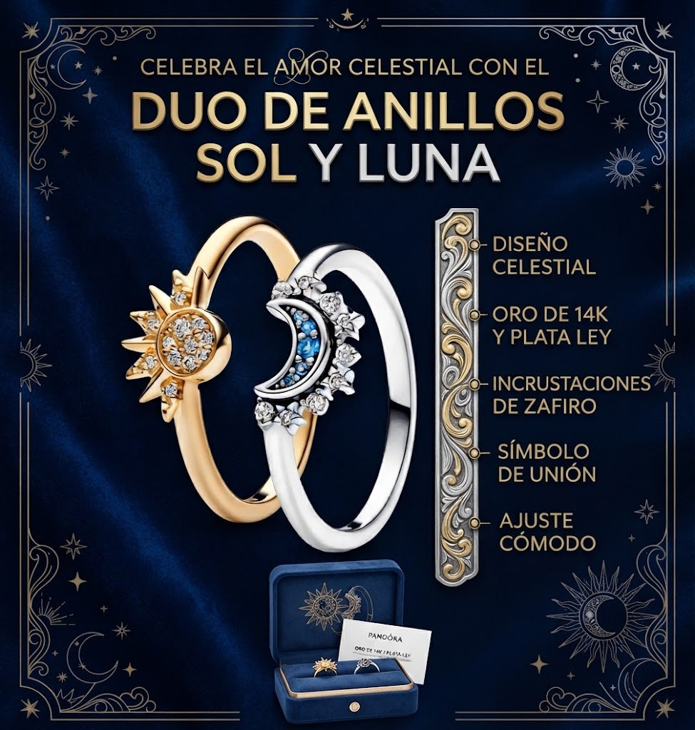 Duo De Anillos Sol Y Luna