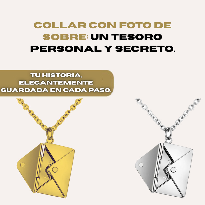 Collar con foto de sobre personalizado