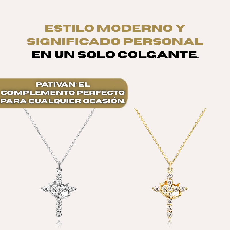 Collar con colgante de cruz de Pativan