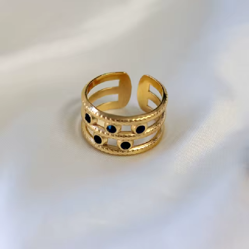 Anillos Ajustables de Cristal Vintage