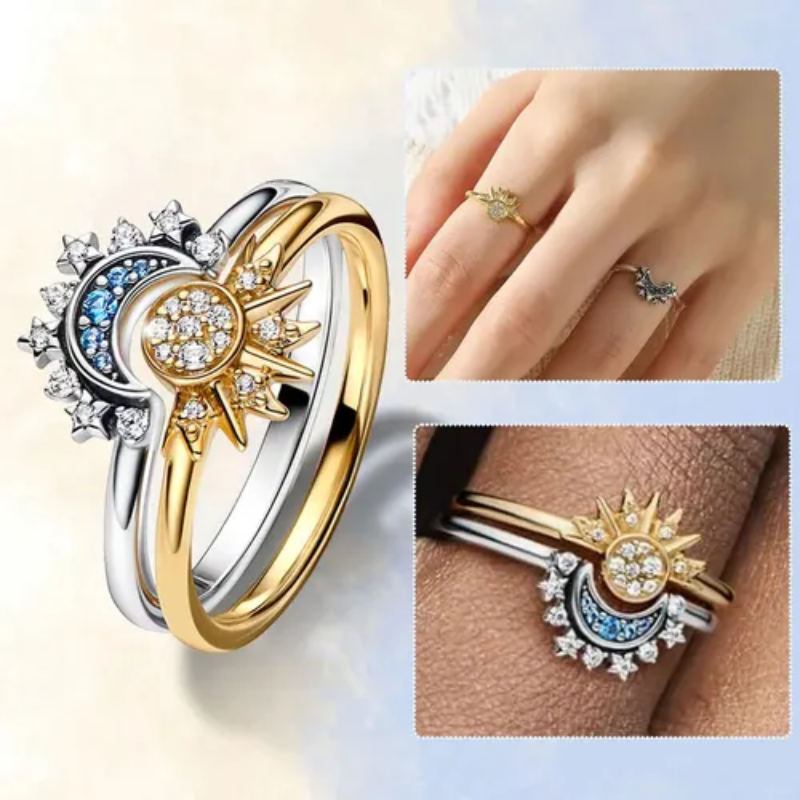 Duo De Anillos Sol Y Luna
