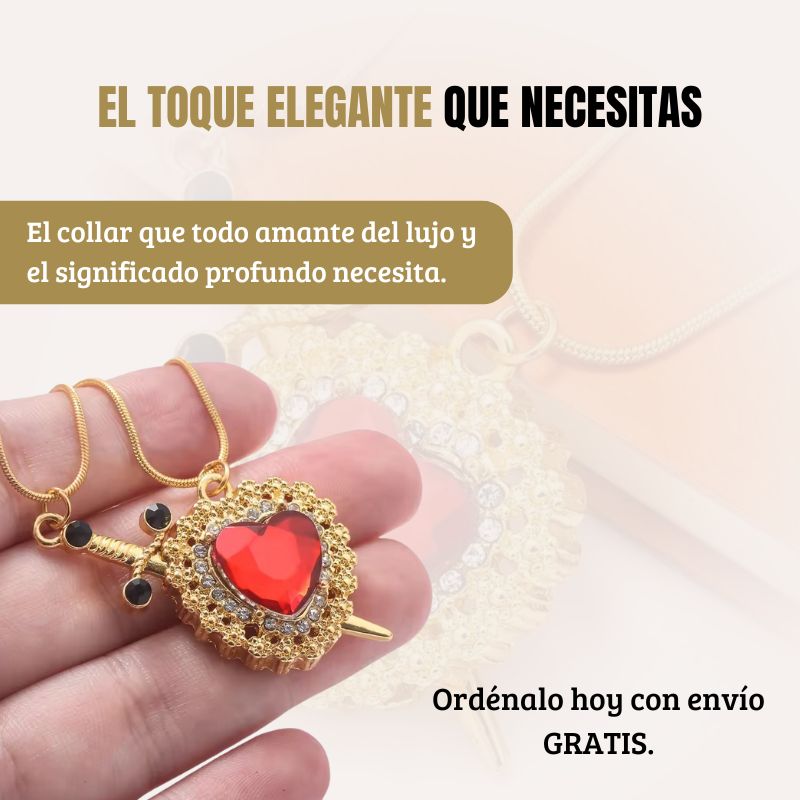 Collares Dúo de corazón y espada 🗡️❤️