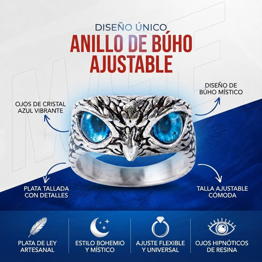 Anillo de Buho Ajustable