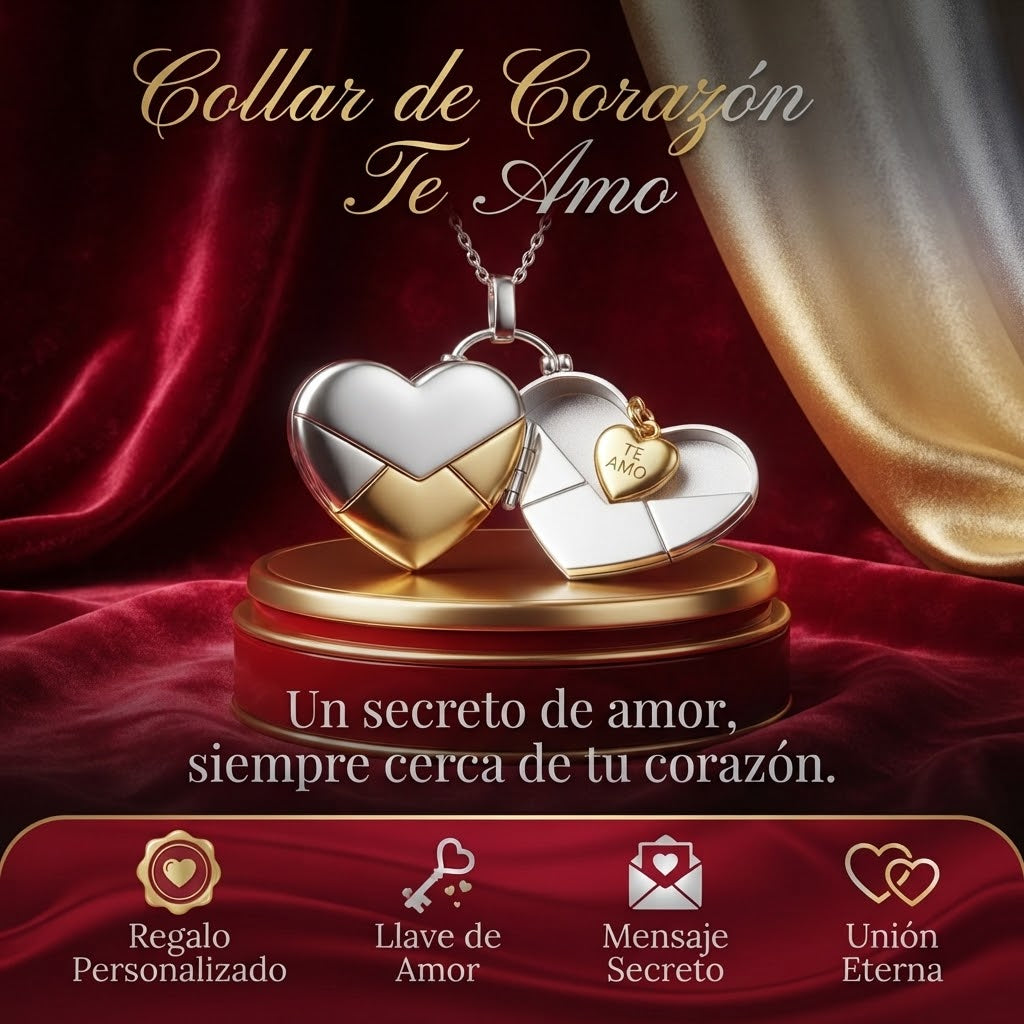 Collar de Corazón Te Amo