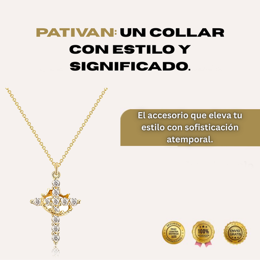 Collar con colgante de cruz de Pativan