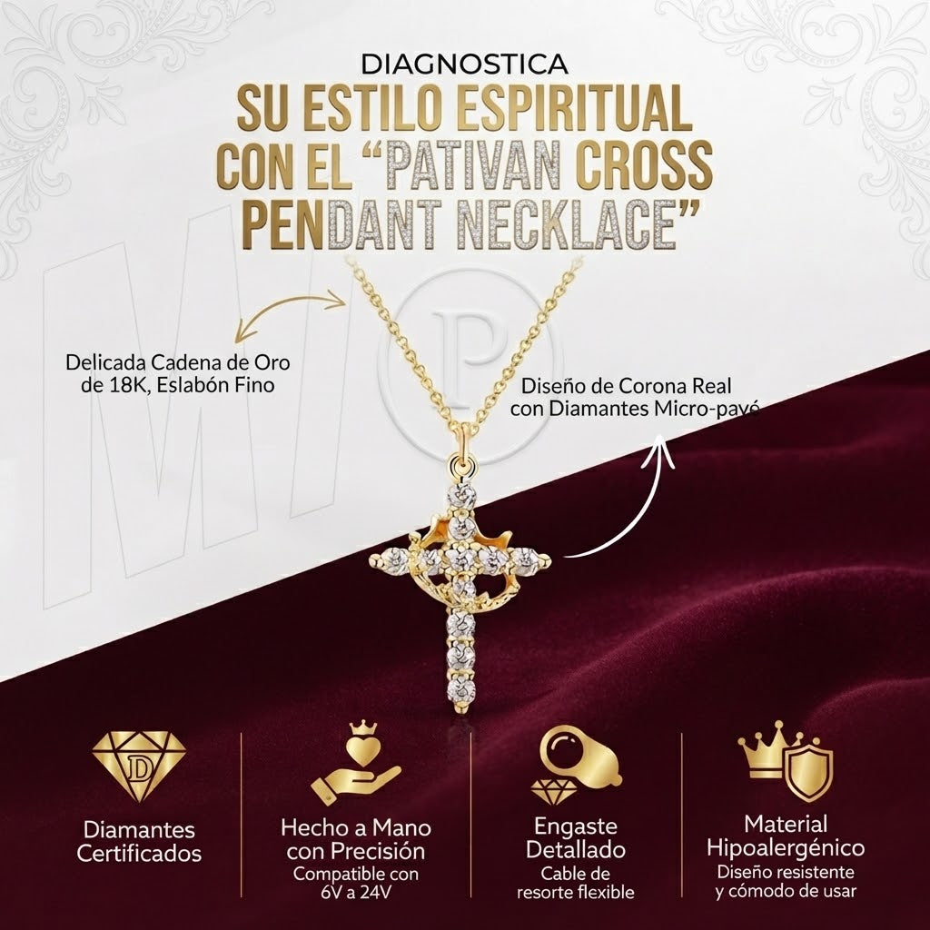 Collar con colgante de cruz de Pativan