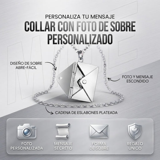 Collar con foto de sobre personalizado