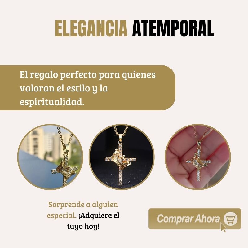 Collar Cruz Con Corona  ✞👑✞
