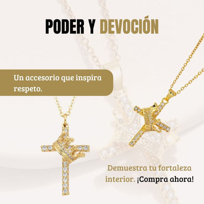 Collar Cruz Con Corona  ✞👑✞