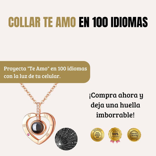 Collar Te Amo en 100 Idiomas