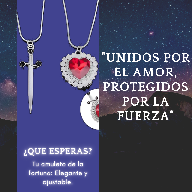 Dúo collares corazón y espada 🗡️❤️