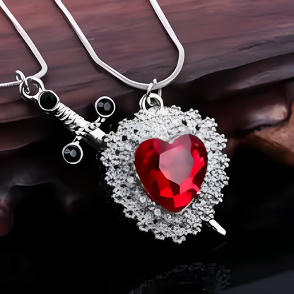 Dúo collares corazón y espada 🗡️❤️