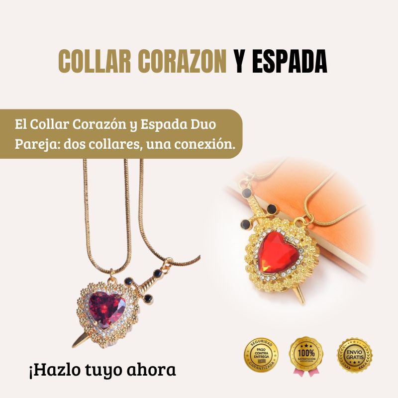 Collares Dúo de corazón y espada 🗡️❤️