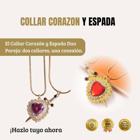 Collares Dúo de corazón y espada 🗡️❤️