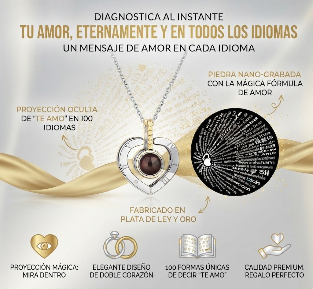 Collar Te Amo en 100 Idiomas